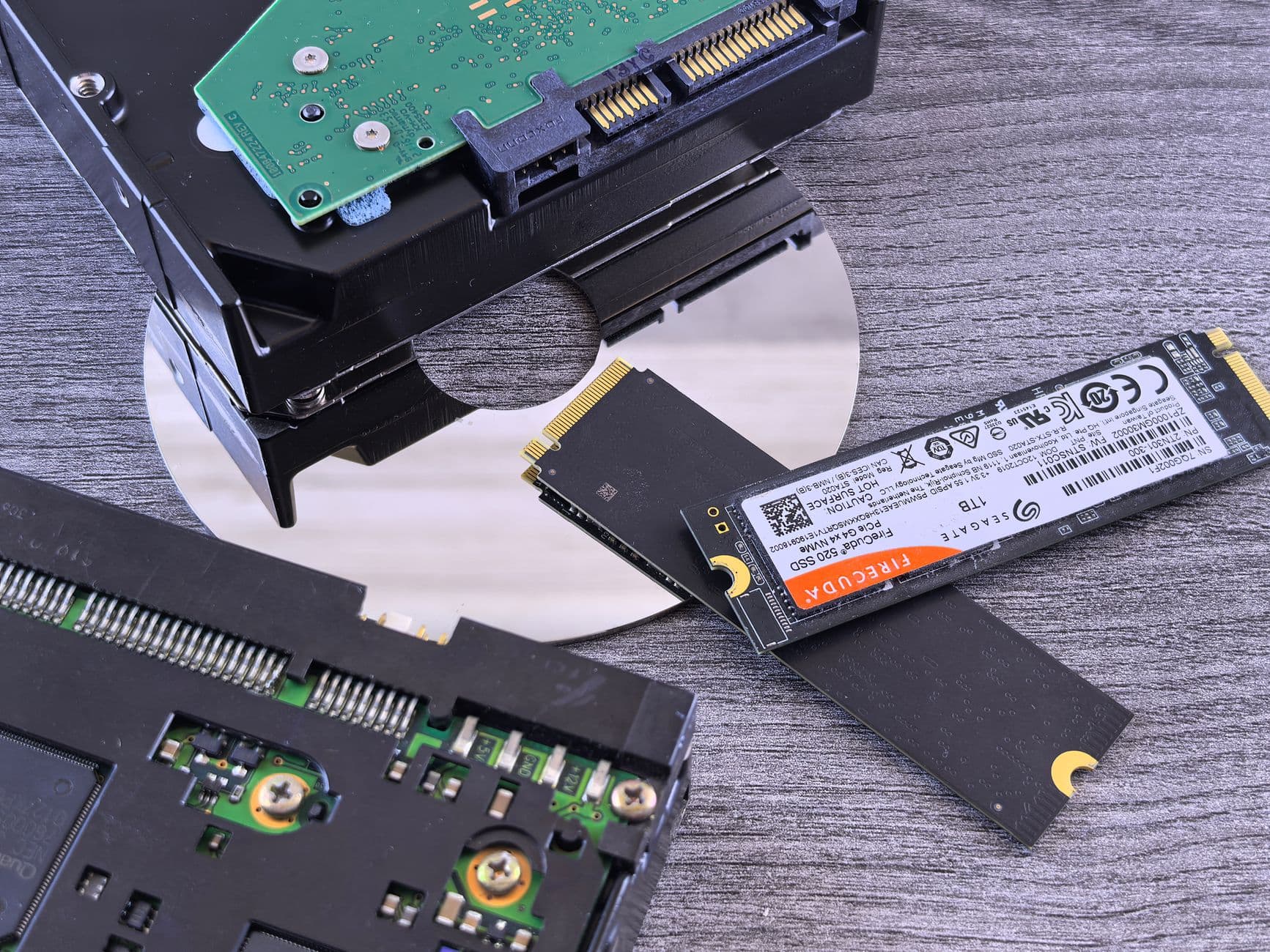 An NVMe solid-state drive photographed close up, the part that shortens page loads