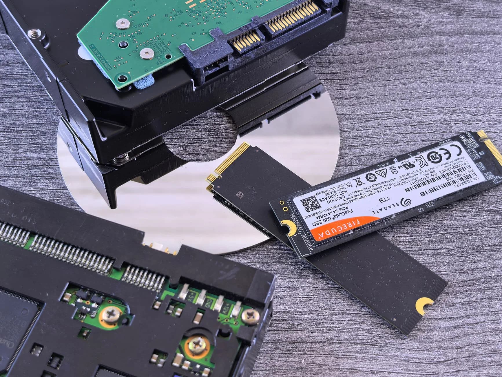 An NVMe solid-state drive photographed close up, the part that shortens page loads