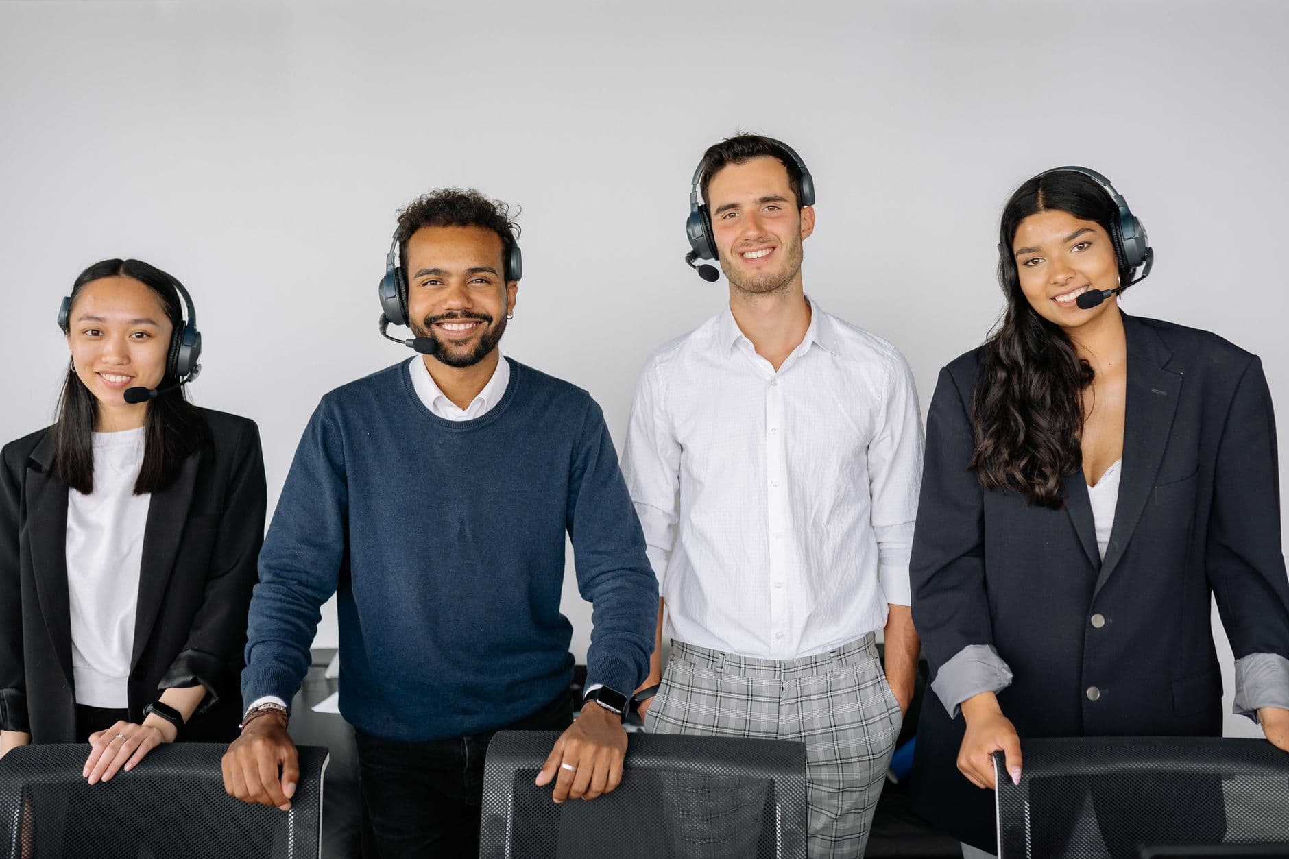 A support agent in a headset, on hand at any hour