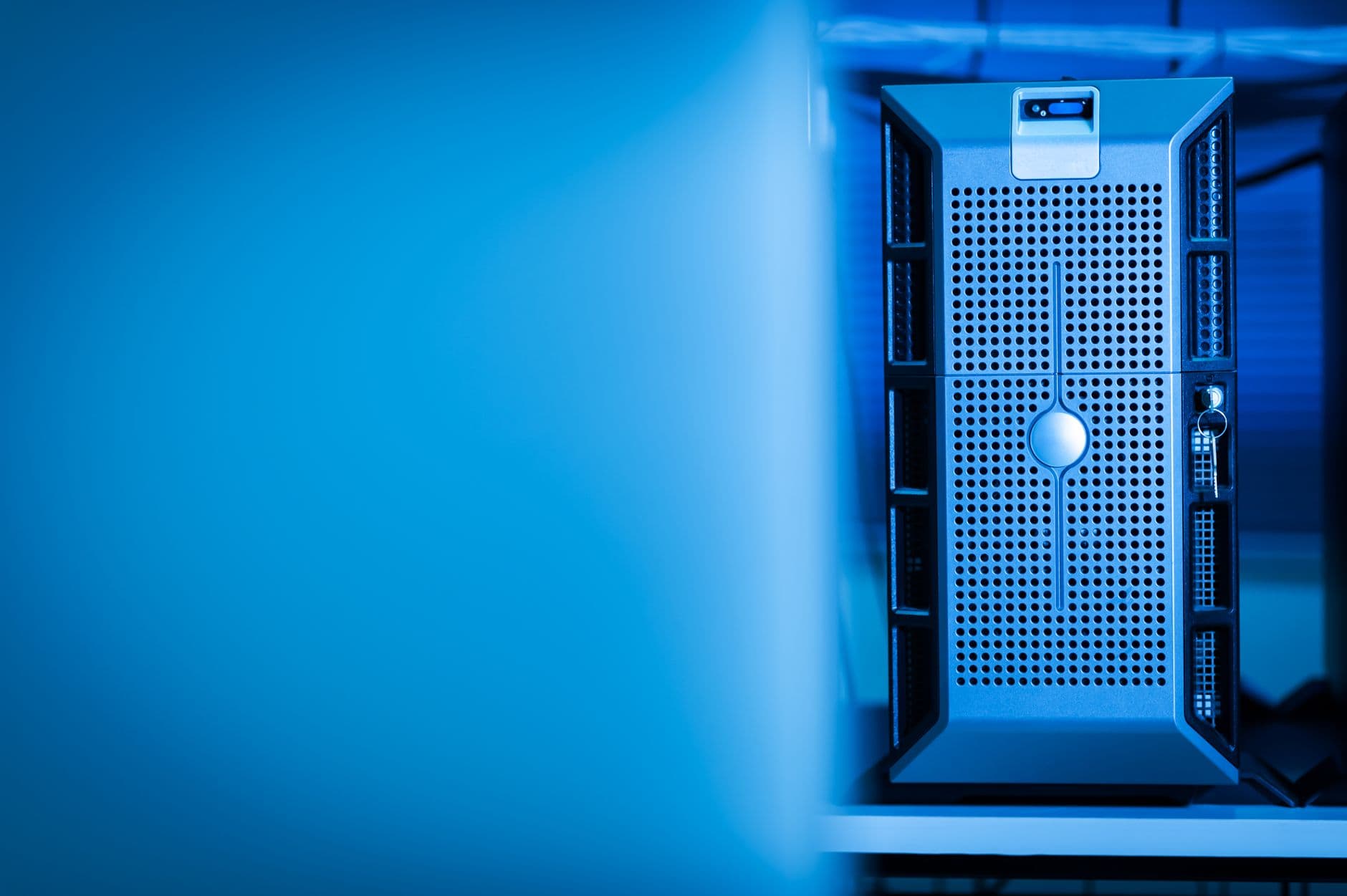 Racked servers on NVMe storage that run low-cost web hosting